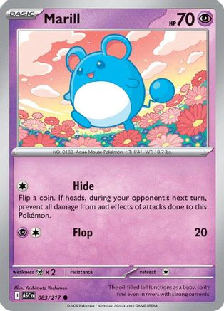 Marill 083/217 - Reverse Holofoil ME Ascended Heroes - Common