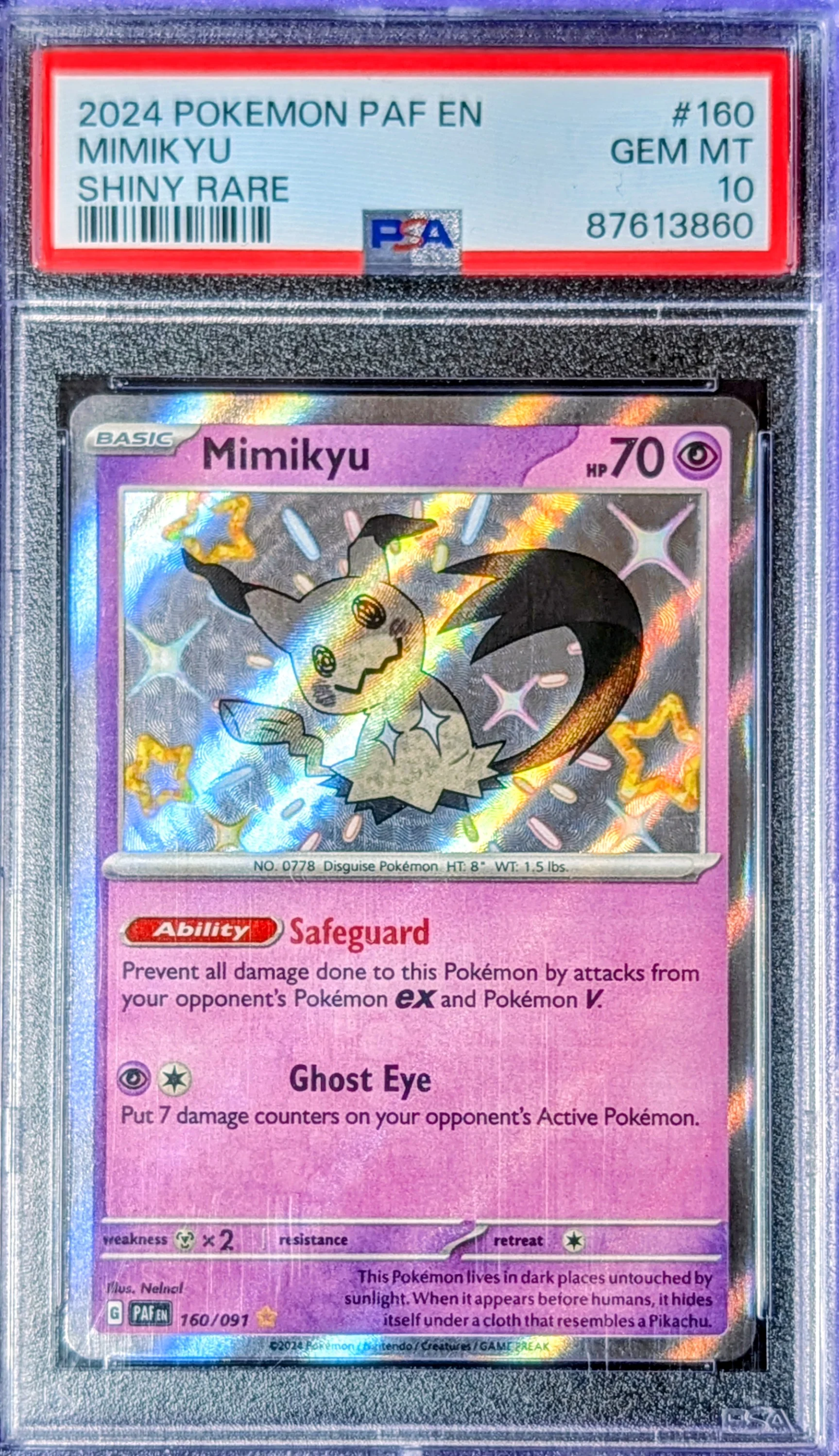 PSA 10 Mimikyu 160/091