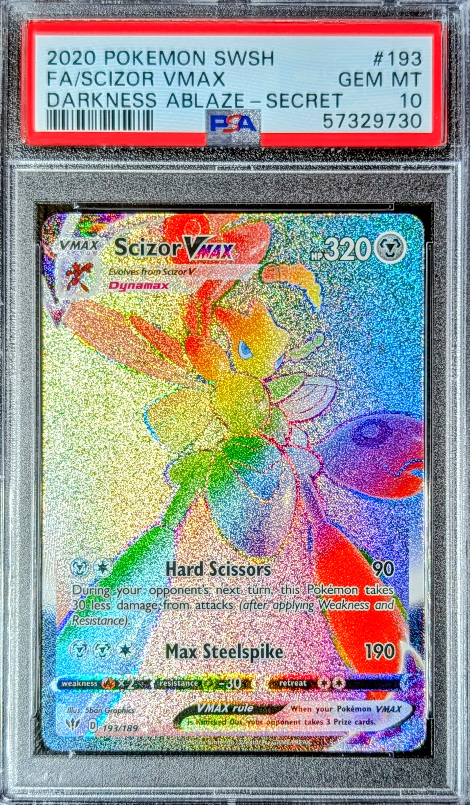 PSA 10 Scizor VMAX 193/189
