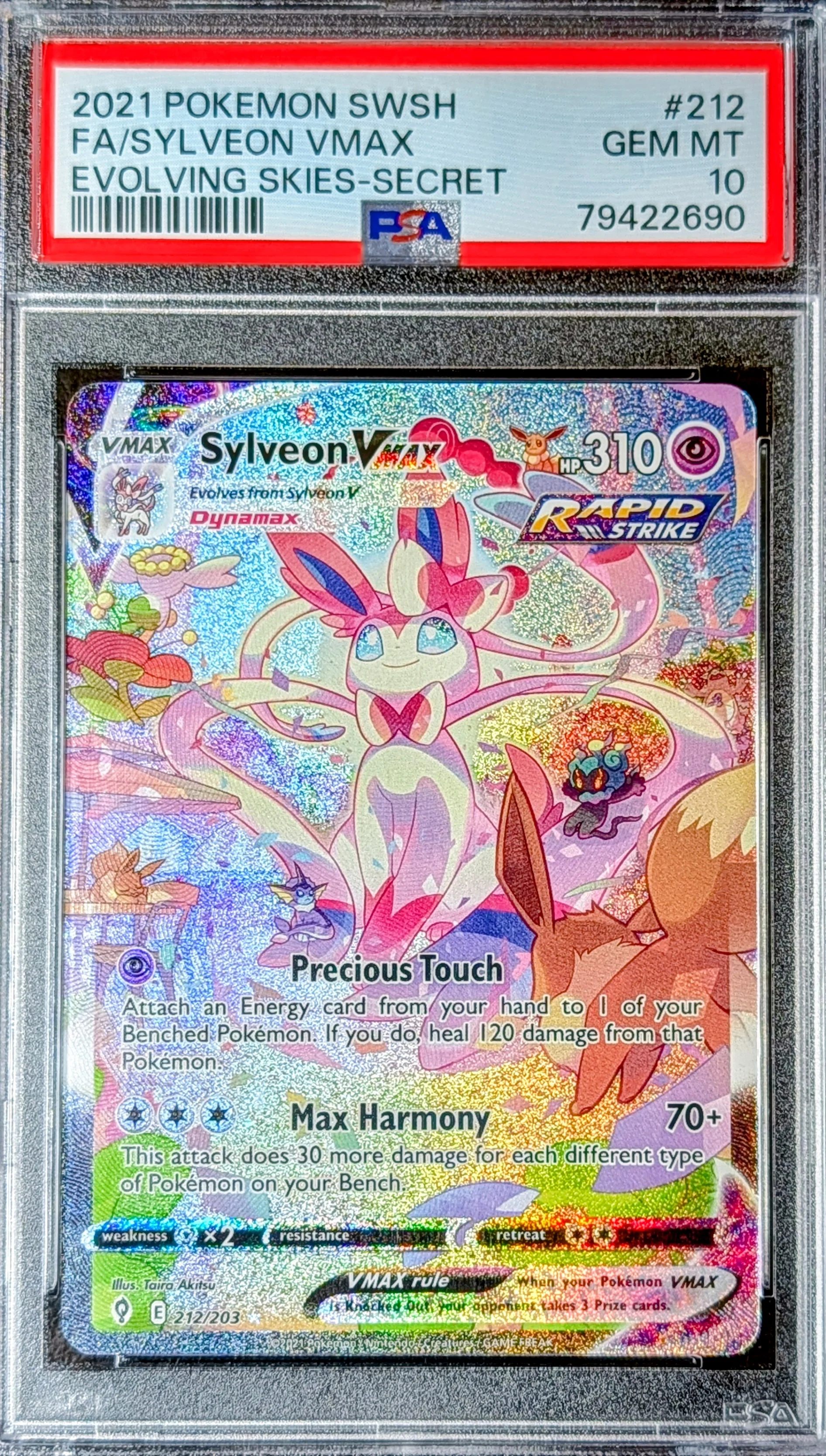 PSA 10 Sylveon VMAX 212/203