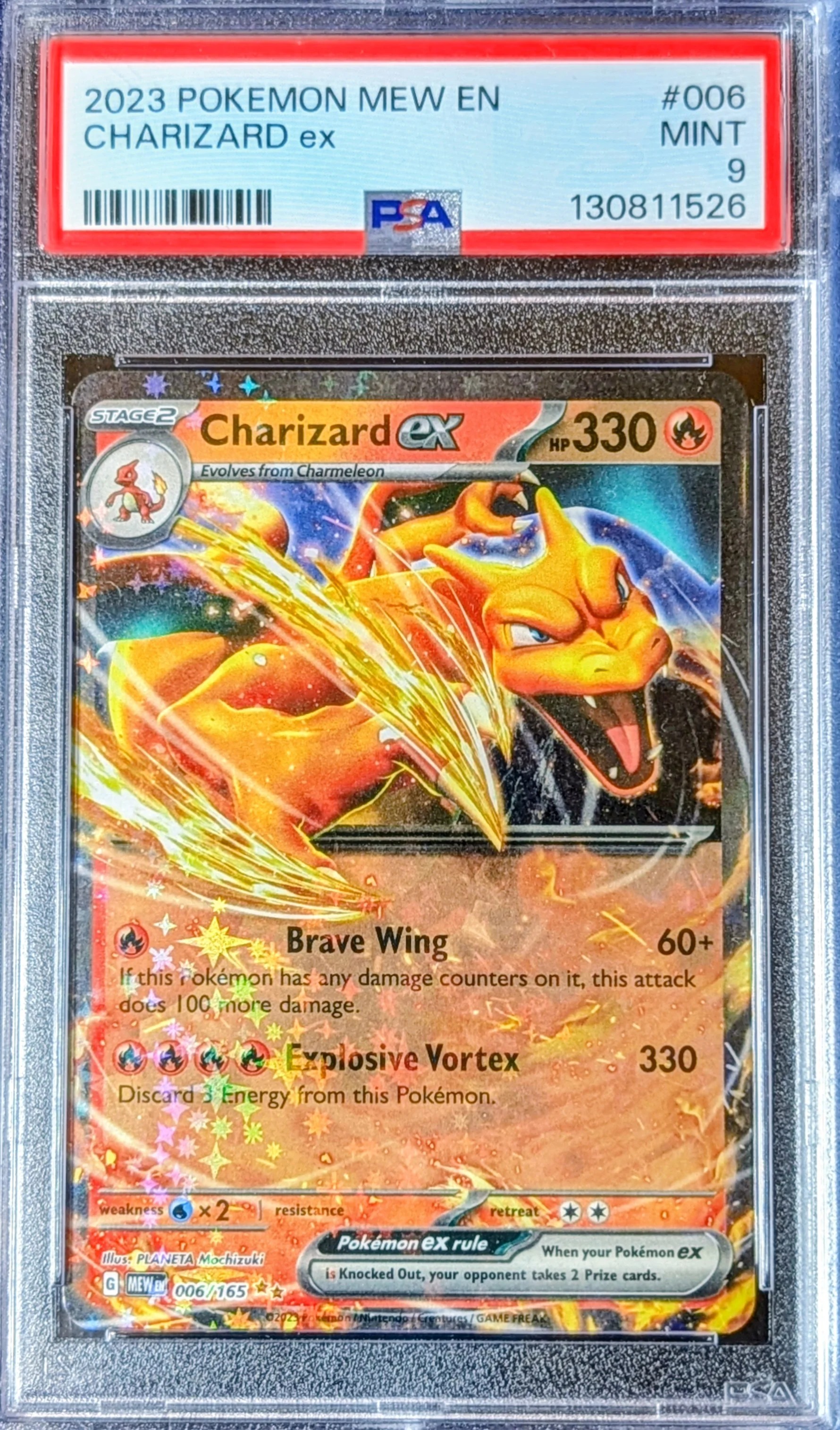 PSA 9 Charizard EX 006/165