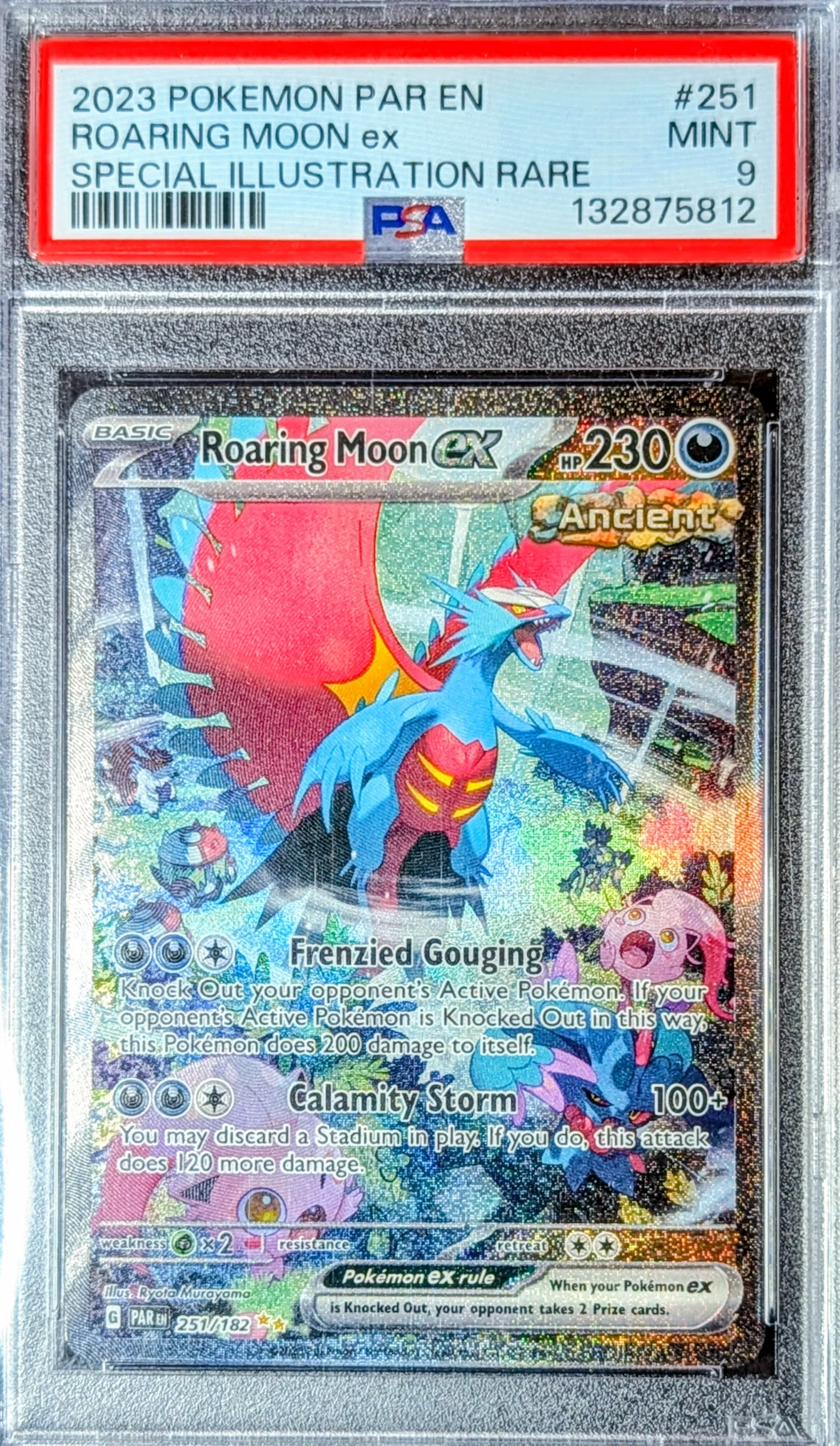 PSA 9 Roaring Moon EX 251/182